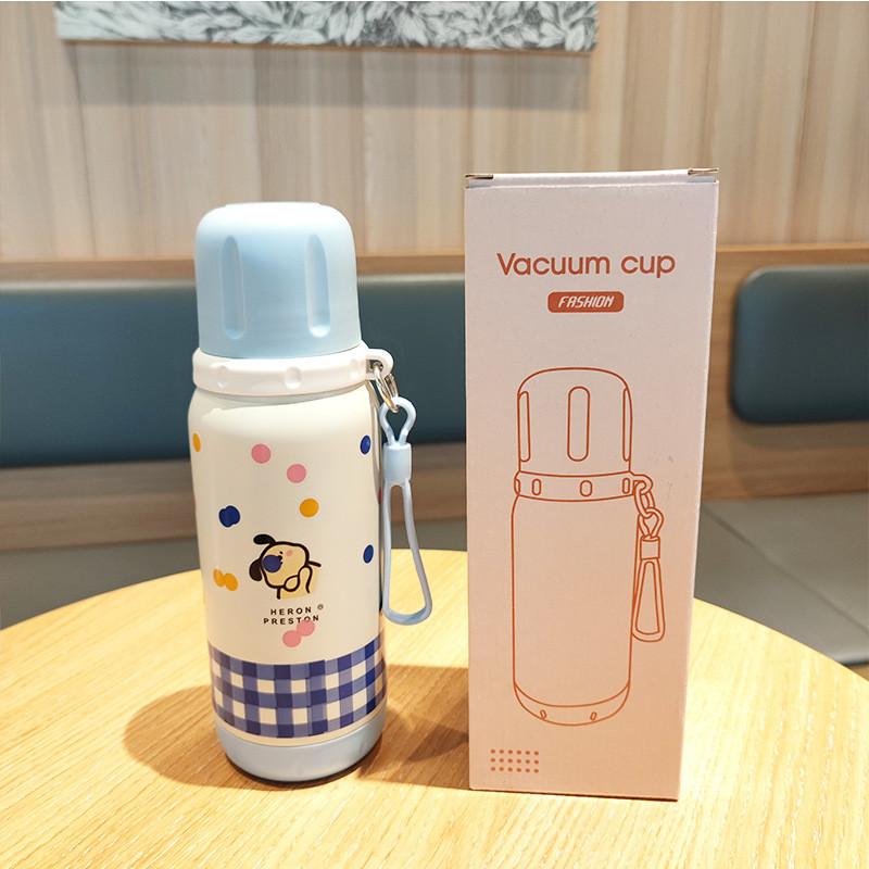 Modern Minimalist Stainless Steel Insulated Travel Mug With Tea Compartment For Office And Outdoor Use