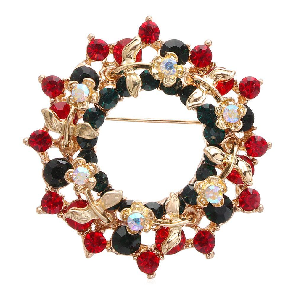 Módní šperky s kamínky Vánoční dárek Vánoční brože Odznaky Brože Špendlíky na vánoční stromeček