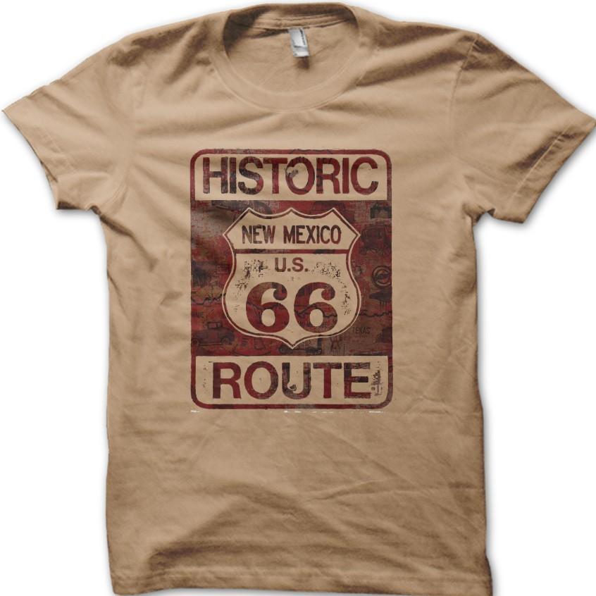 

Historic New Mexico Route 66 Motorcycle Classic Vintage Biker T-Shirt 06108 XL
