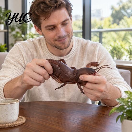 Decompression Insect Squishy Toy Realistic Toy, Stretchy Stress Relief Fidget Snail Bat TPR Material Squeeze Tools Locust Mantis Fly Mole Cricket
