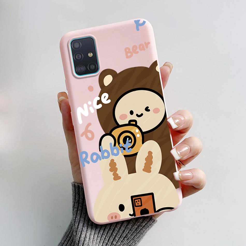 Case For Samsung A51 A71 A31 Phone Case Astronaut Liquid Silicone Full Protection Back Cover For Samsung Galaxy A 51 71 31 Capa