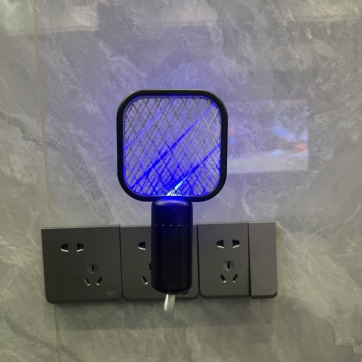 

Portable USB Purple Light Mosquito Killer Lamp: Electric Swatter & Repellent for Outdoor, Car, and Picnic Use Double Layer Protective Net