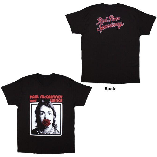 Paul McCartney & Wings T-Shirt Red Rose Speedway 1973 (Back Print) S разноцветный
