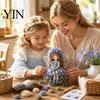Kit Decorazione Artistica in Tessuto 3D Fata dei Fiori, Set Artigianale Punching Bambola Kit Ricamo ad Ago per Adulti, Regalo Fatto a Mano Attività Terapeutiche Rilassanti