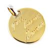 Altesse [L1699] - Pendentif Plaqué Or 'Gros Bisous Maman' doré - 20 mm