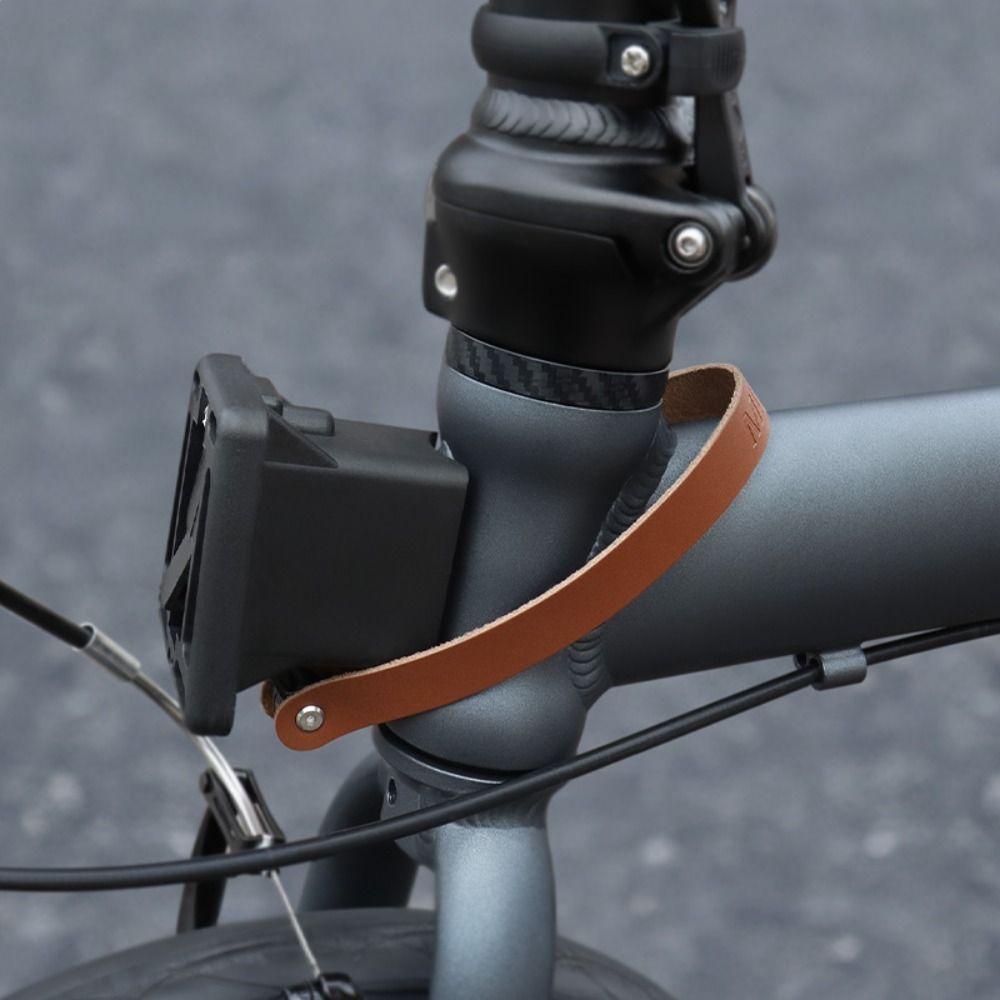 Rindsleder Vordere Ablage Griff Schweinenase Kratzfest Klapprad Lenkertasche Zugband Tragbar Weich Fahrradrahmen Vorbau Zugring