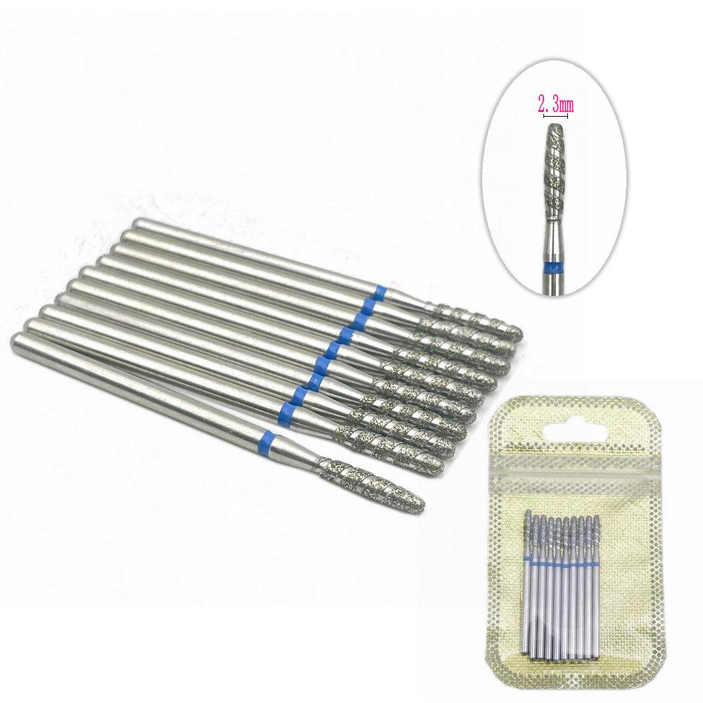 

10 шт. Tornado Flame Diamond сверло для ногтей маникюрные фрезы роторная дрель аксессуары спиральные фрезы для ногтей инструмент MO23LX-10pcs