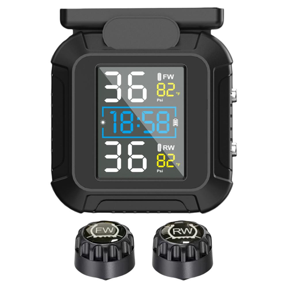 USB Solar Charging Motorcycle Tire Pressure Monitoring System Tyre Temperature Alarm System Tyre Pressure Monitor System China Mainland