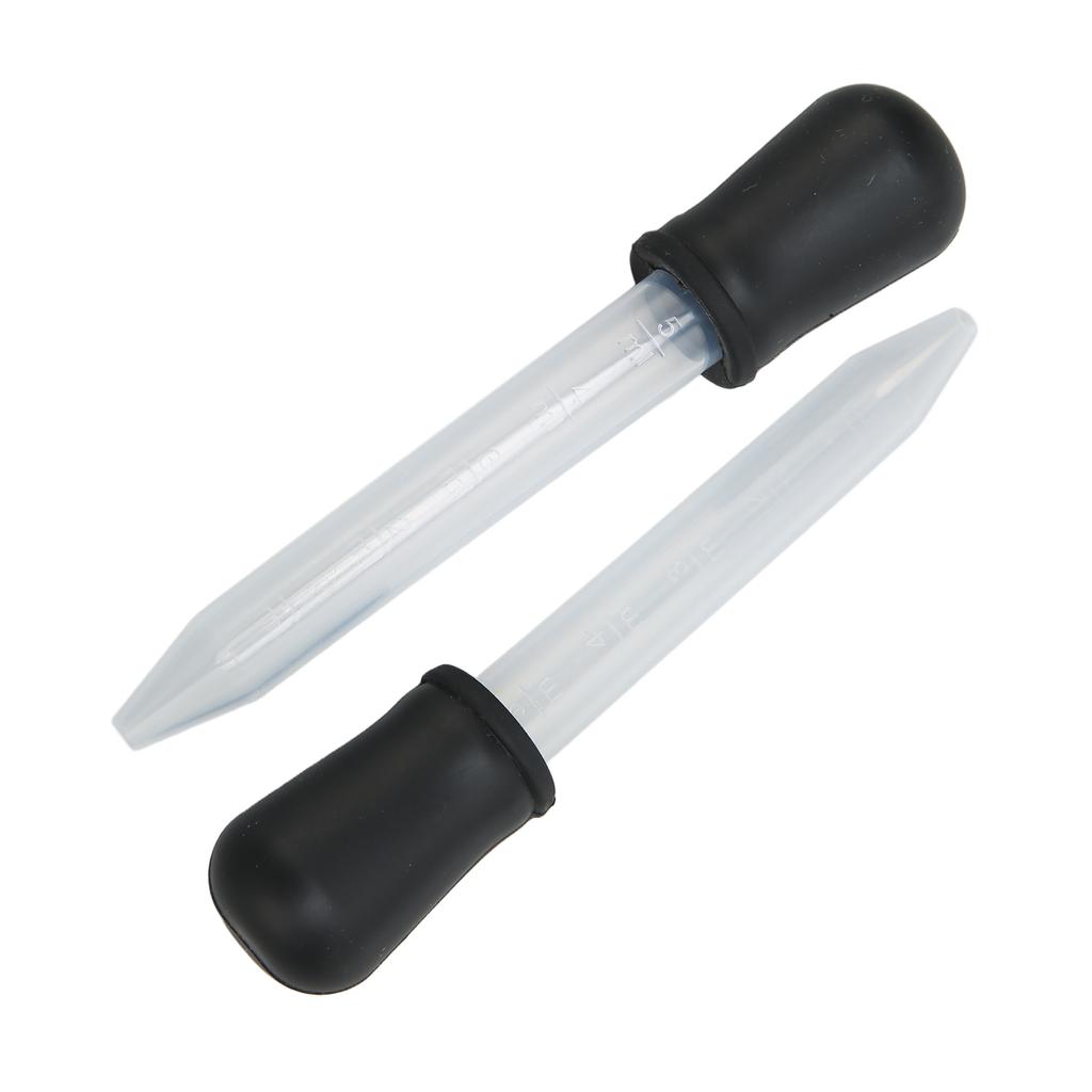 2pcs Liquid Dropper 5ml Capacity Safe Reliable Light Weight Compact Portable Pipettes for Scientific ExperimentsBlack