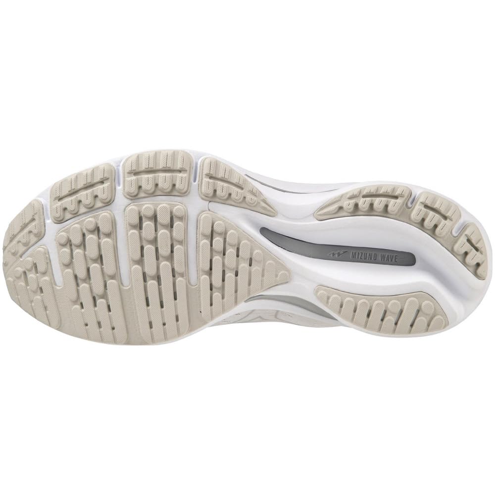 Mizuno Wave Legacy Running Shoes for Wave Rider White x Silver x 2E Jogging, Marathon, Sports, Training, Lightweight, Sole, Women's, White, 23.5 cm,