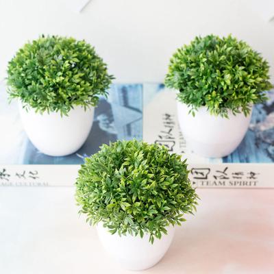 Artificial Plant Realistic Vivid Plastic Green Ball Miniascape for Wedding