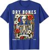 Dry Bones Come Alive Funny Skeleton Floral Christian Faith TShirt Jesus Christ Halloween Party Costume Novelty Gift Y2k Graphic