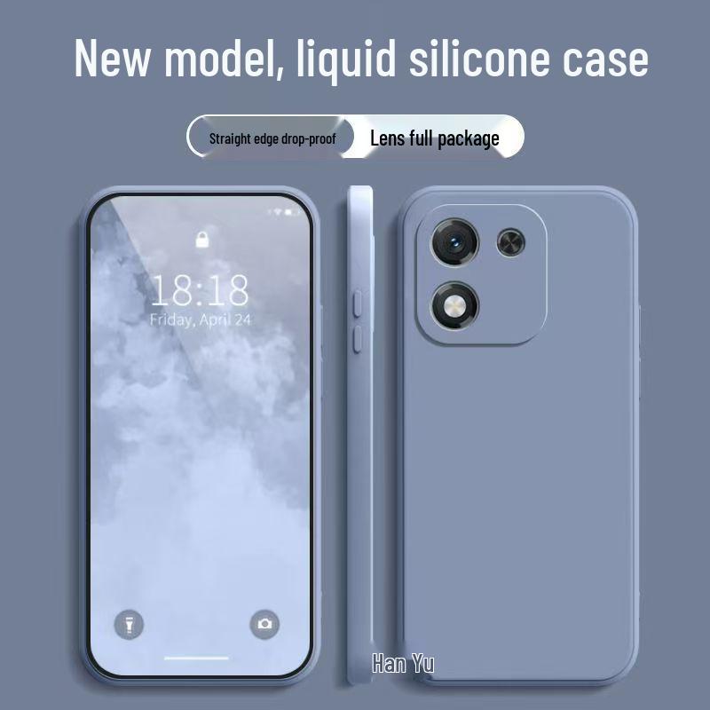 Honor X70i Case: Solid Color, Full Coverage, Anti-Drop, Soft Shell, Straight Edge Design, New Model