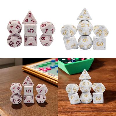 7-teiliges Spielwürfel-Set, mehrseitige Spielwürfel, polyedrische Würfel, Würfelset für die Bar