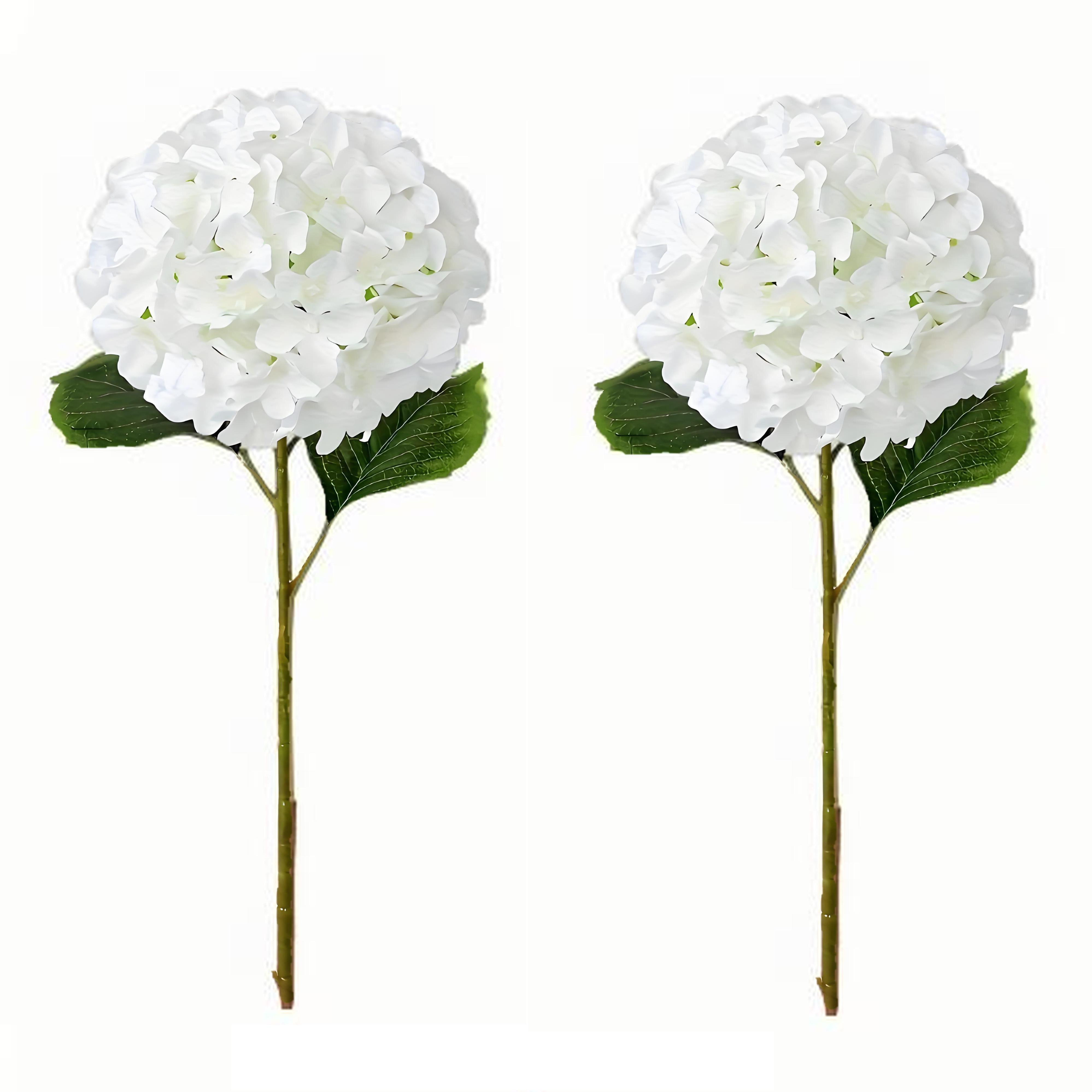 

2PCS Hydrangea Artificial Flowers, Real Touch Flowers; Faux Hydrangea Flowers, Latex Real Touch Hydrangea, Fake Flowers