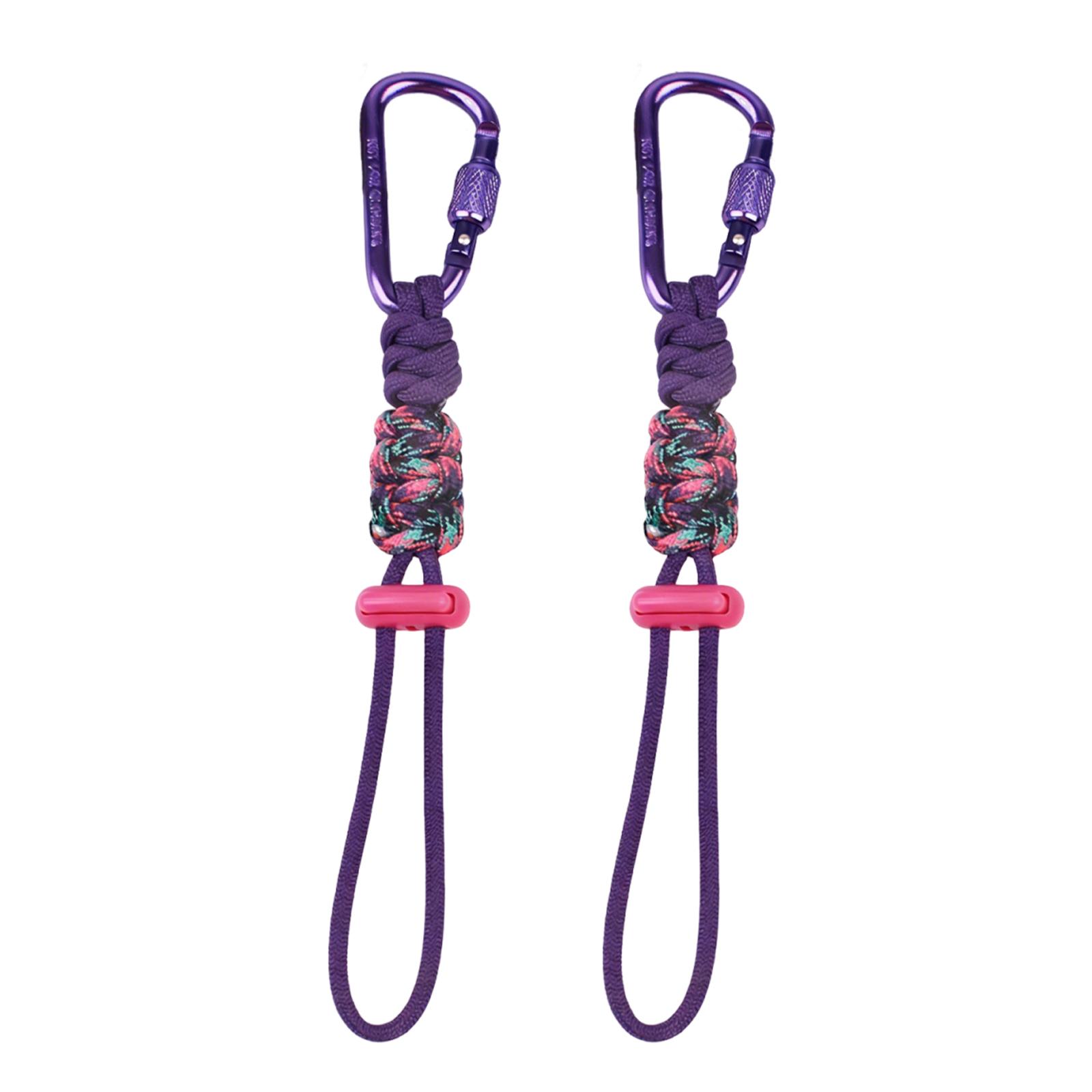 

2pcs Water Bottle Paracord Strap with Carabiner Clip Multifunctional Lanyard Keychain for Men Women Camping and Hiking Trips фіолетовий