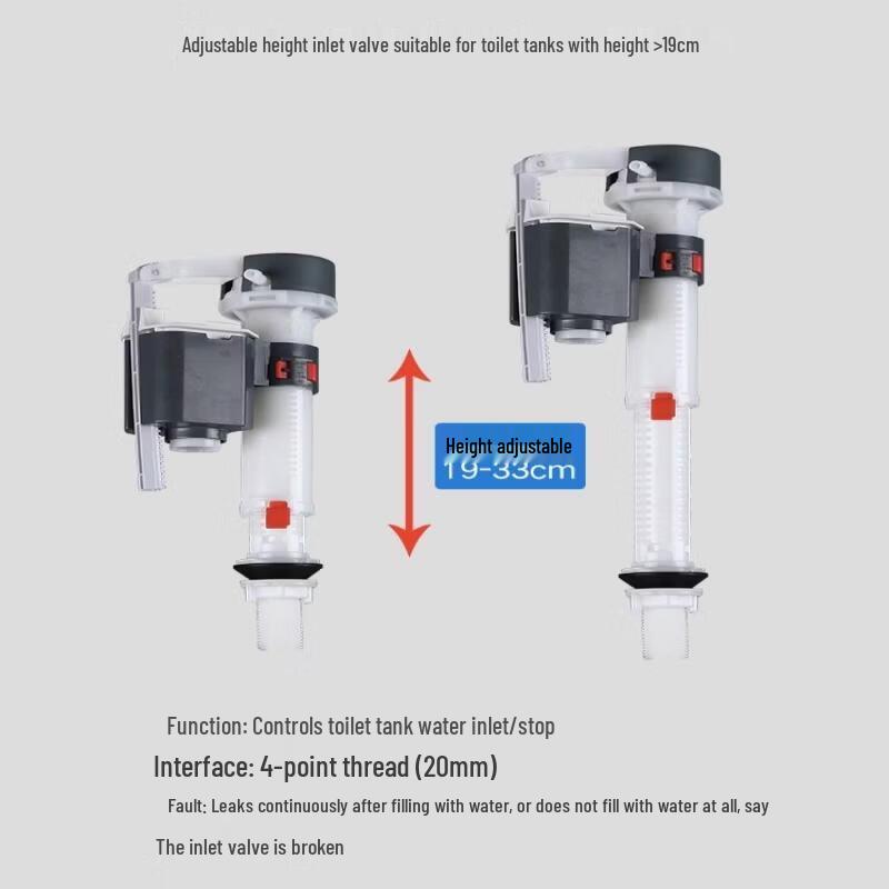 TLXT Large-Caliber Toilet Flush Valve & Water Inlet Kit