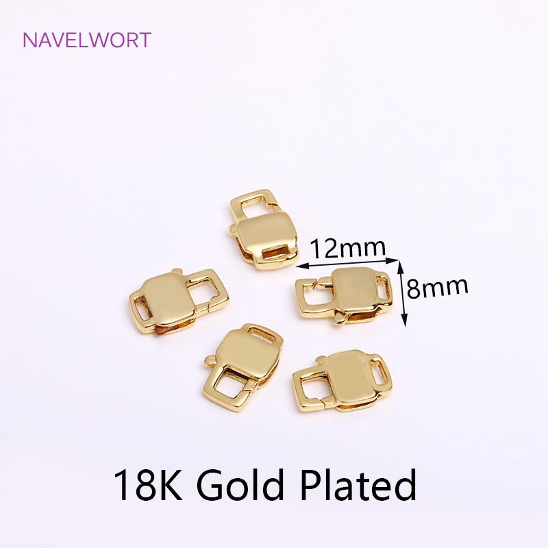 Trendy Gold Plated Brass Heart/Oval Push Clasp Carabiner Spring Clasps For DIY Handmade Jewelry Making Accessories