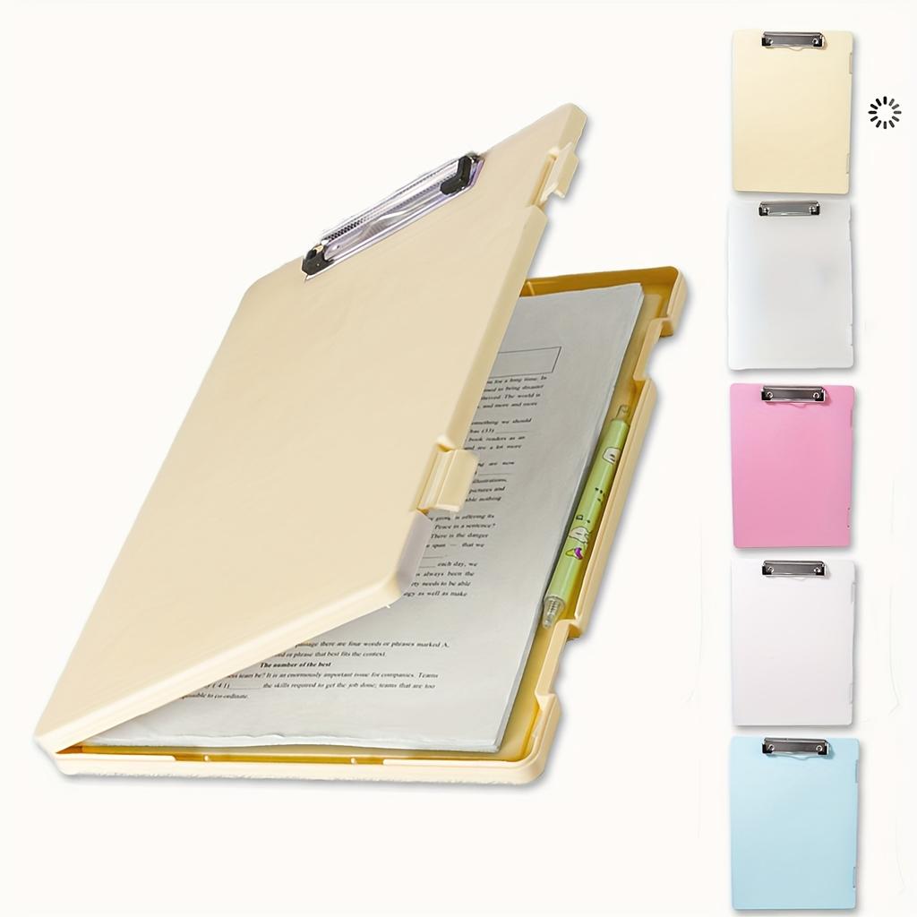 Portable A4 Nursing Clip File Plastic File Box Clipboard with Storage File Box Organizer Folder