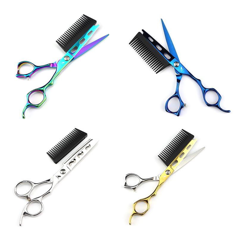 Professional Hairdressing Scissors With Detachable Comb 2 In 1 Hair Scissors Hair Cutting Scissors With Comb 6Inch