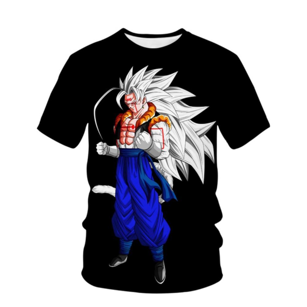 Herren 3D-gedruckt Cartoon Anime Dragon Ball Sommer Harajuku Goku Kleidung Super Saiya Kurzarm