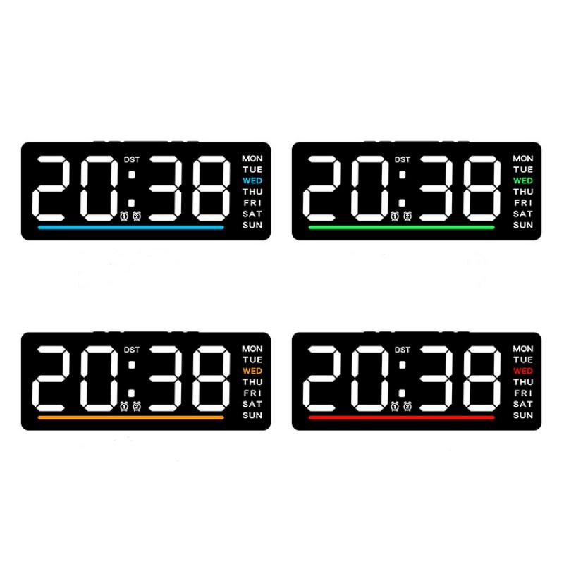 Ceas cu alarmă cu LED digital Data Reglarea temperaturii luminozitate Ceas electronic pentru copii Ceas cu amânare silențioasă 12/24H Alimentat prin USB