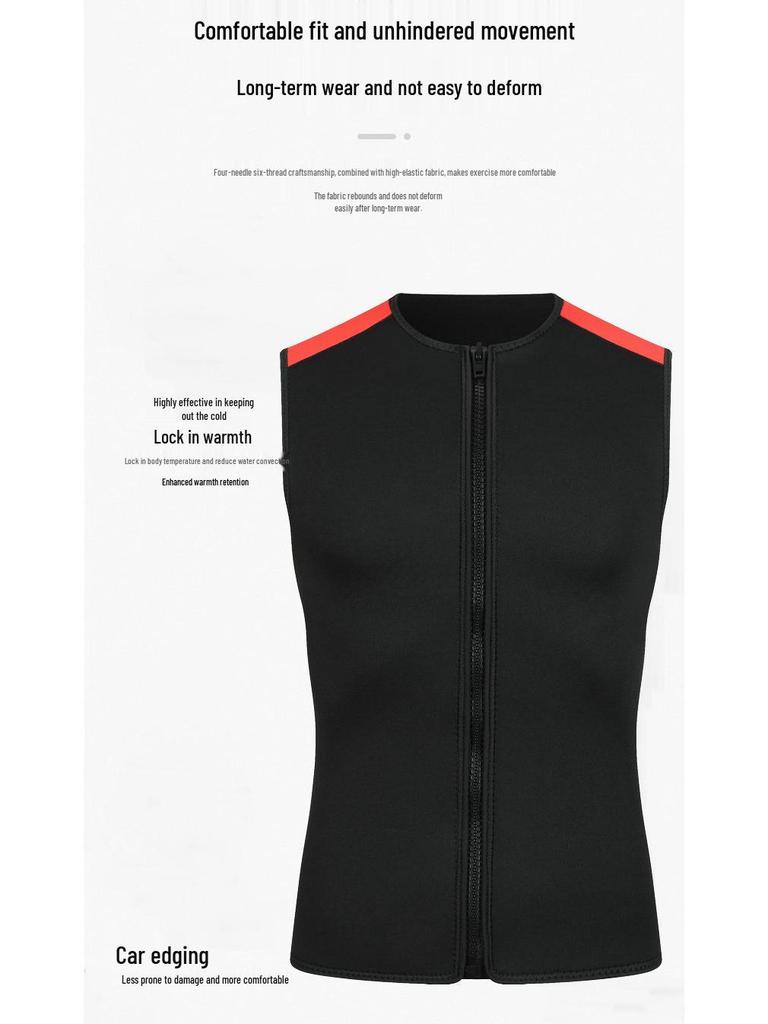 3mm Unisex Diving Vest with Hood – Warm Wetsuit for Surfing, Windsurfing & Cold Protection