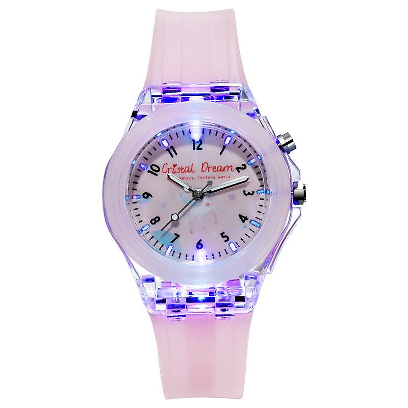 Silicone Durable Children's Quartz Watch with Light, Digital Display