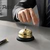 Desktop Reception Bell Stainless Steel Service Bell, Kitchen Call with Non Slip Base Restaurant Order for Restaurant, Loud Durable Metal Ding