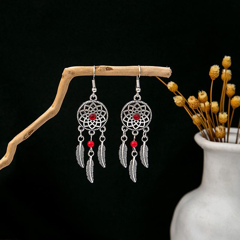 Europe, America, Bohemian Ethnic Style Stud Earrings, Long Fringed Metal Earrings, Fashion, Exotic Style Earrings Wholesale