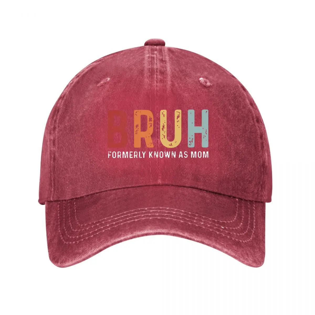 Vintage BRUH Mom Washed Baseball Cap Outdoor For Womens Unisex FeUnisex One Size
