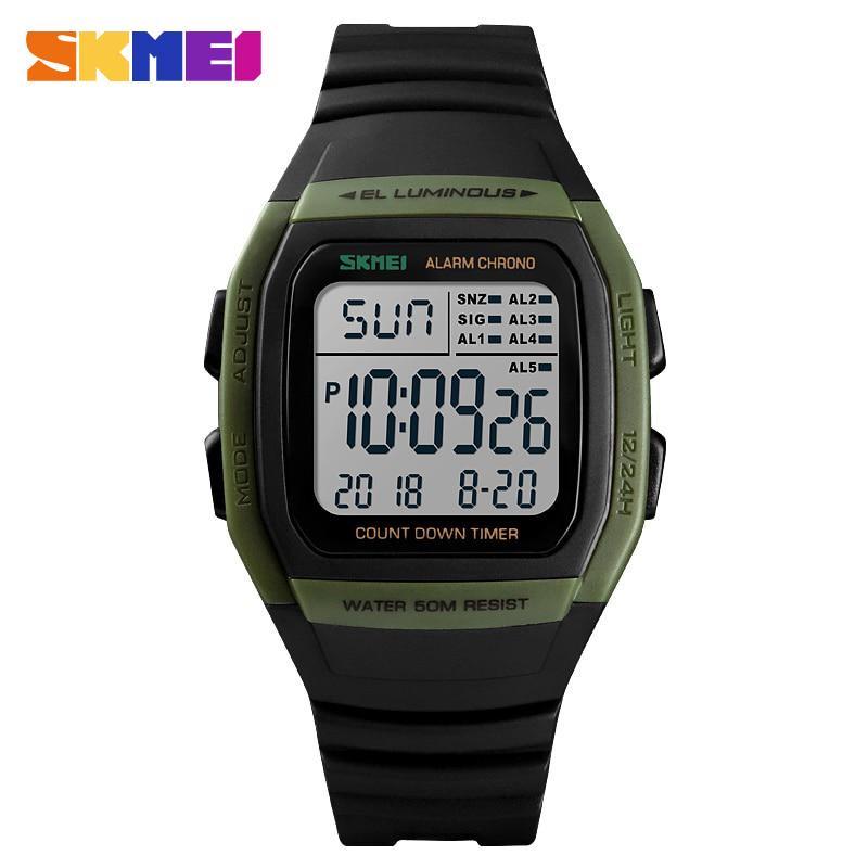 SKMEI Luxury Brand Men's Sports Watches LED Digital Watch Men Waterproof Military Wrist Watches