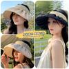 Summer Hat Women's Sunshade Sunscreen Sun Hat Summer Outdoor Breathable Knitting Small Face Brim
