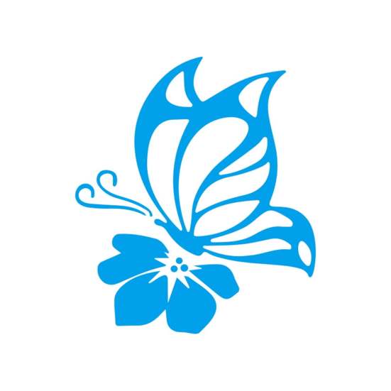 

Yousheng HUONA Butterfly Flower Car Decoration Stickers Waterproof Wear-Resistant PVC Reflective Car Stickers Electric Car Notebook Helmet Window