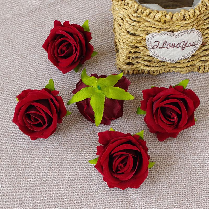 5/10pcs 7cm Artificial Rose Flowers Head For Wedding Home Decoration Fake Flowers Rose Head DIY Wreath Supplies
