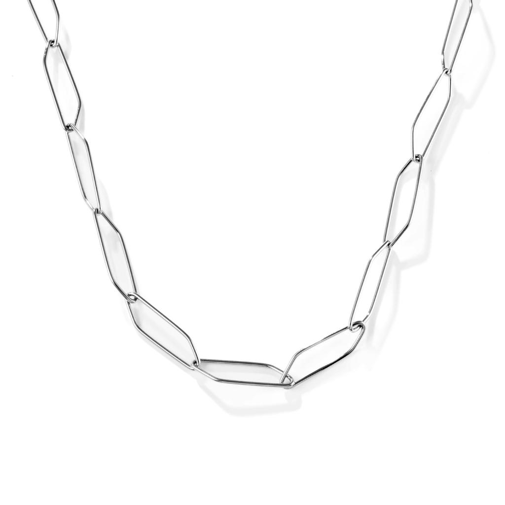 A Mobius Ring Stainless Steel Necklace Gold Necklace Clavicle Chain Men's and Women's INS Style, Stacked In Europe and America