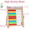 Primary School Abacus Calculation Slider with 100 Beads/Counting Sticks/Number Alphabet Cards Educational Toy Gift for Children Counting Frame