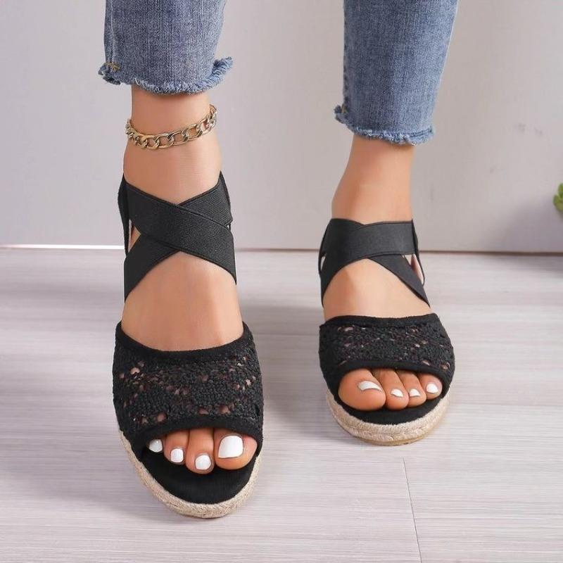 Fashion 2024 Wedge Sandals Women Summer Peep Toe Platform Shoes for Women Luxury Designer Heels Women Shoes Sandalias