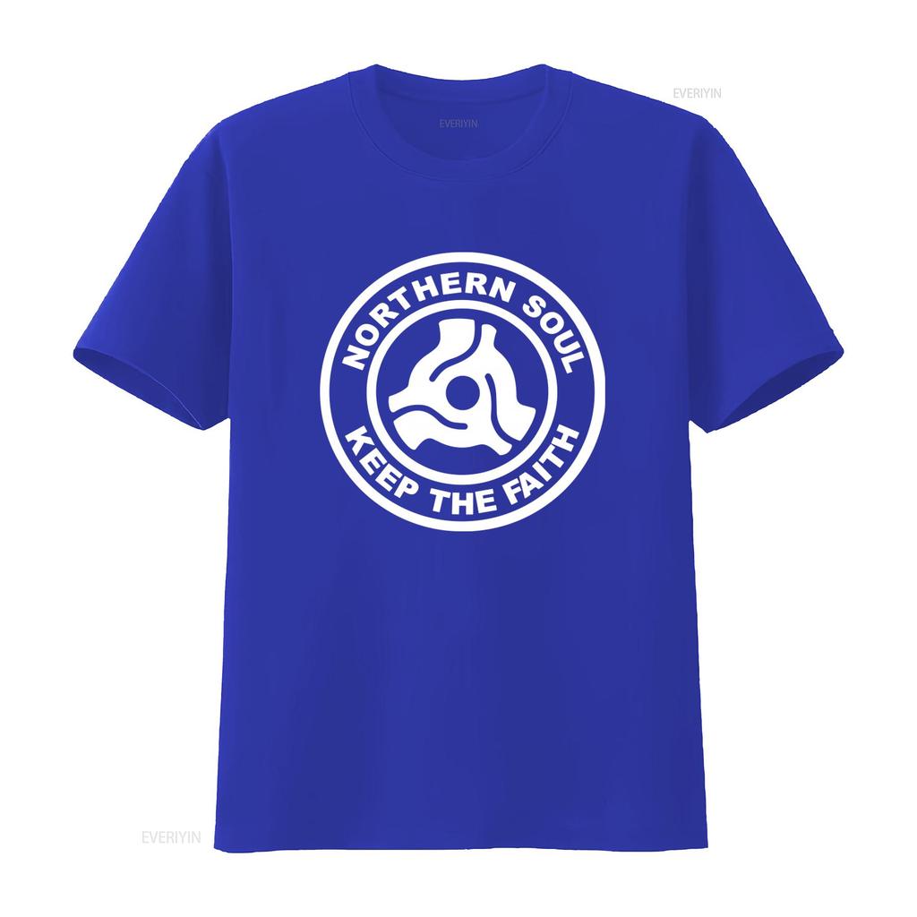 Northern Soul Keep The Faith Retro Disco Music T Shirt for Men Comfortable Cotton Loose Fit vintage Washed Soft Stylish
