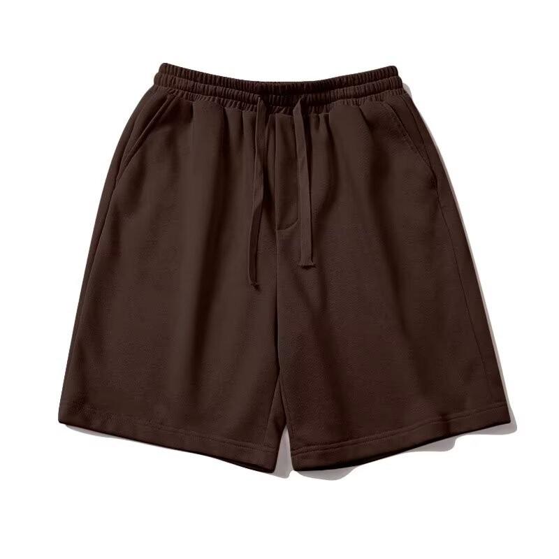 New 280g Imitation Cotton Casual Drawstring 5-Point Shorts - Versatile & Loose-Fit Sports Pants