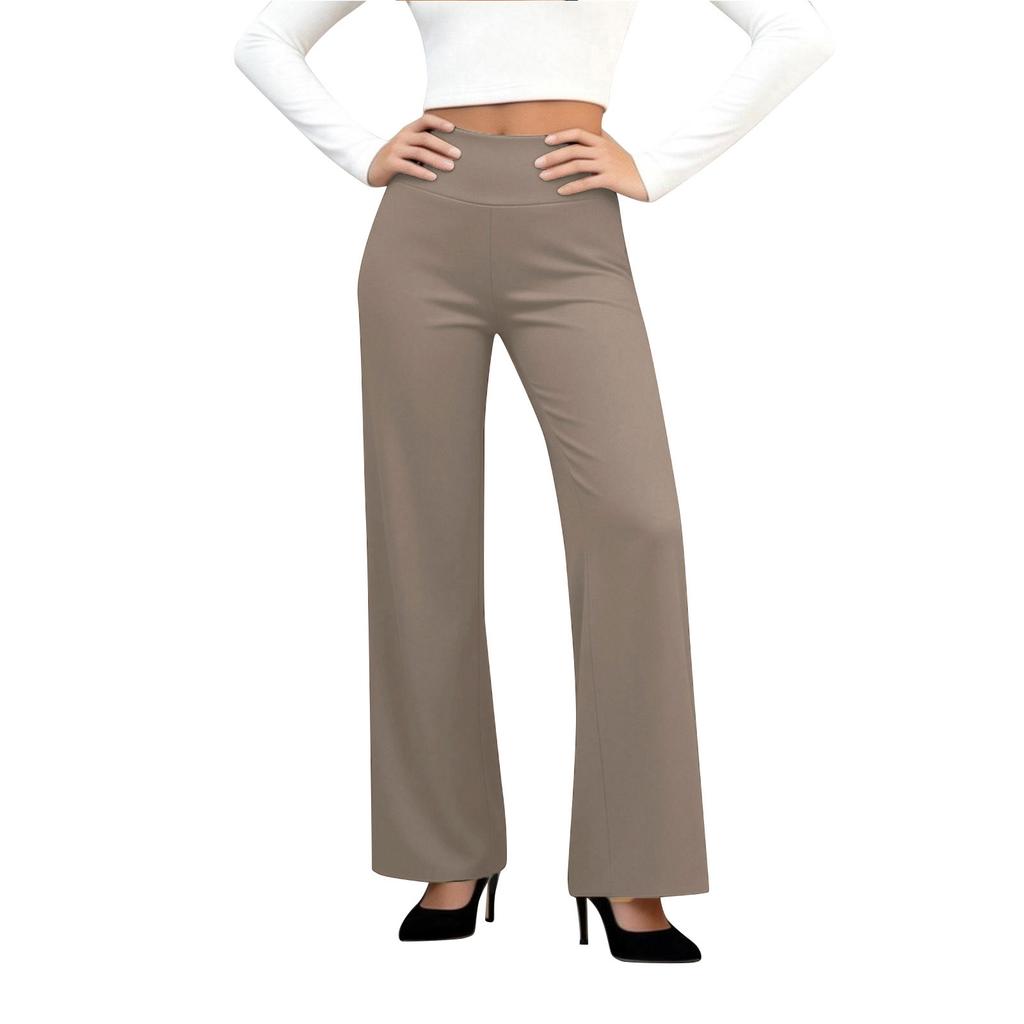Women's high-waisted yoga pants, work pants, stretchy business-casual trousers