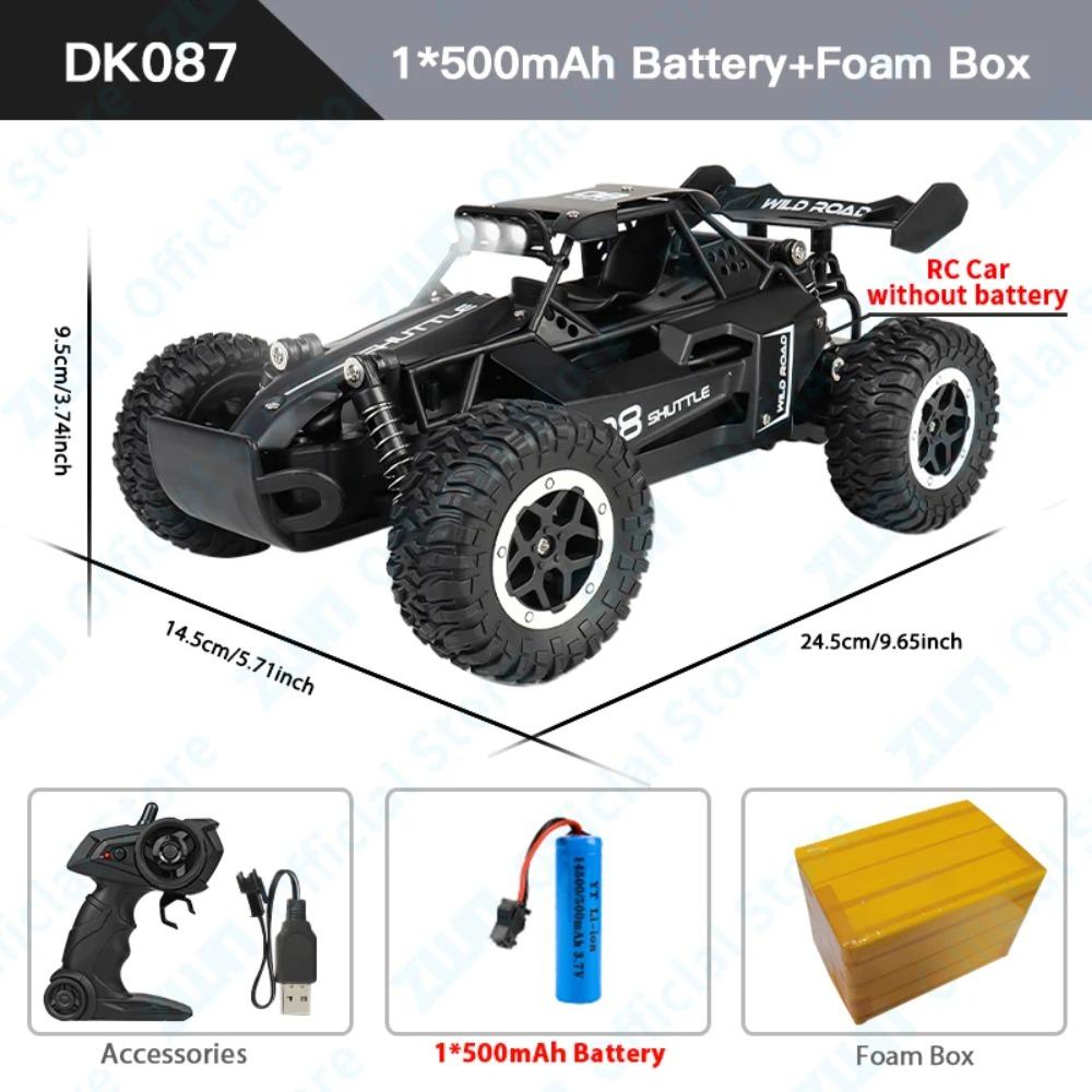 ZWN 1:16/1:20 2.4G Model RC Car With LED Light 2WD Off-road Remote Control Climbing Vehicle Outdoor Cars Toy Gifts for Kids