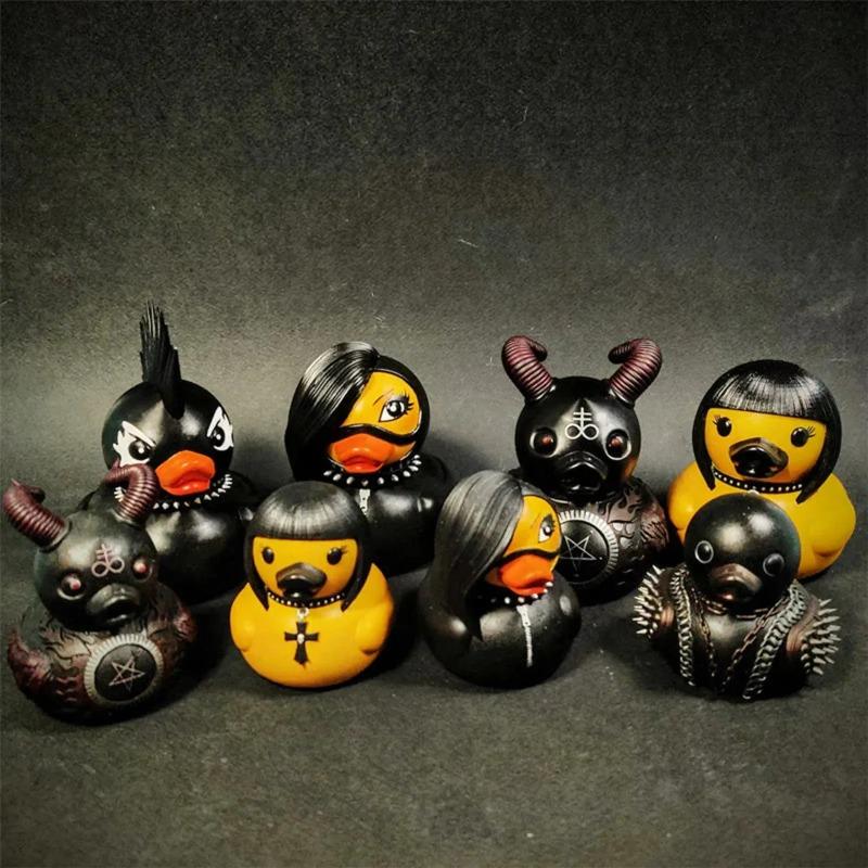 Devil element Death Rock Duck statue desktop ornament, car center console dashboard, car decoration, car interior accessories