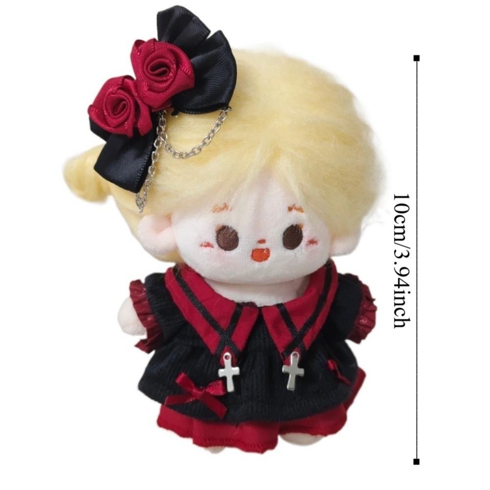 Cute Dress 10cm Cotton Doll Clothes Bow Hair Clip Doll Dress Up Set  10cm Cotton Doll