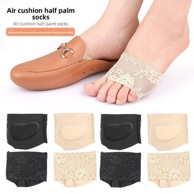 Spring and Autumn Sub-toe Lace Half-palm Socks Cover Cloud Cotton Pad Slow Pressure Anti-slip Open-toed Fish Mouth Half-section Invisible Socks Cover
