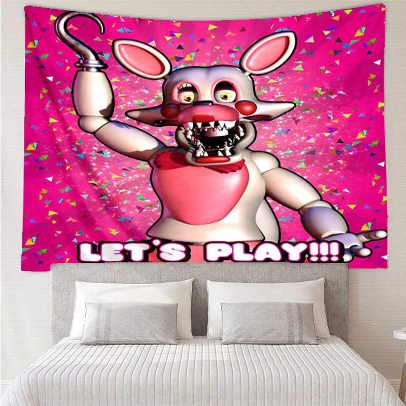 Five Nights Teddy Bear Tapestry Hanging for Bedroom,Livingroom, Playroom,Decor Art Room Wall Tapestry Holiday and Birthday Gifts