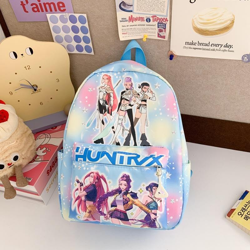 תרמיל ורוד קל 10 אינץ' KPop ציידי שדים Rumi Mira Zoey HUNTR/X Saja תיק בית ספר לבנים ובנות גן Moch