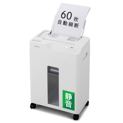 IRIS OHYAMA Distruggidocumenti ad alimentazione automatica Distruggidocumenti commerciale Taglio trasversale 4 x 15 mm Funzione di inversione automatica Distruzione automatica Capacità di 60 fogli Con ruote