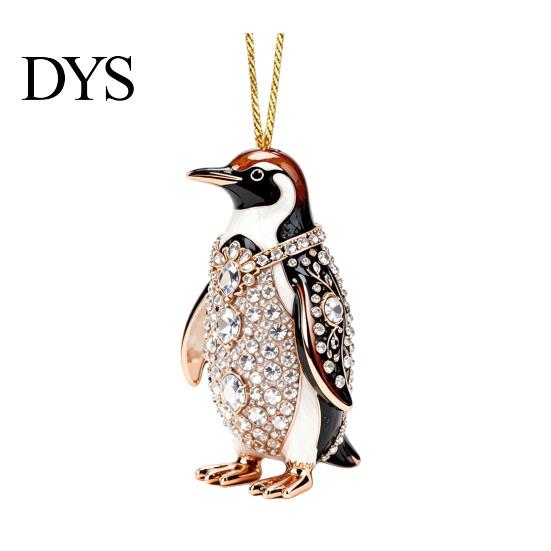 Flat Acrylic Animal Decorations Christmas Ornament, Xmas Tree Hanging Decoration, Ornament Rhinestone Pendant for Holiday Party Decor Decorative