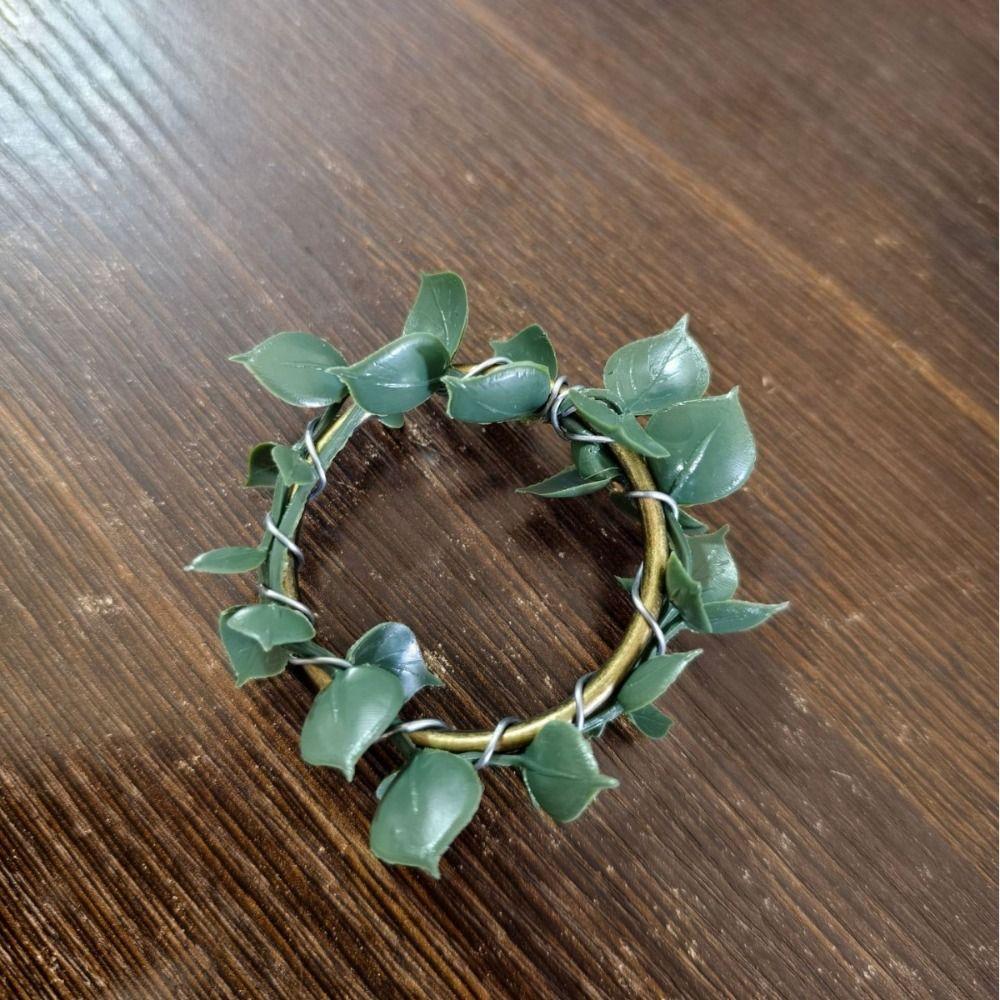 3pcs Rustic Artificial Plant Napkin Rings Simulation Napkin Buckles  Dinner Table